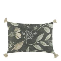 Aix Pillowcase w. tassels & leaf pattern