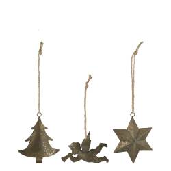 Ornament w. pattern set of 3