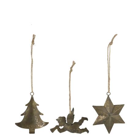 Ornament w. pattern set of 3