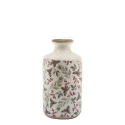 Bottle w. leaves & berry motif