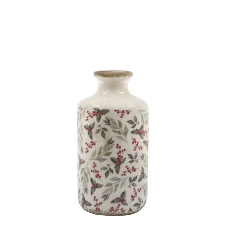 Bottle w. leaves & berry motif