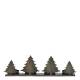 Candlestick w. 4 Christmas trees