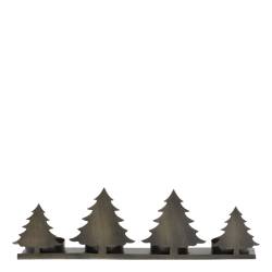 Candlestick w. 4 Christmas trees