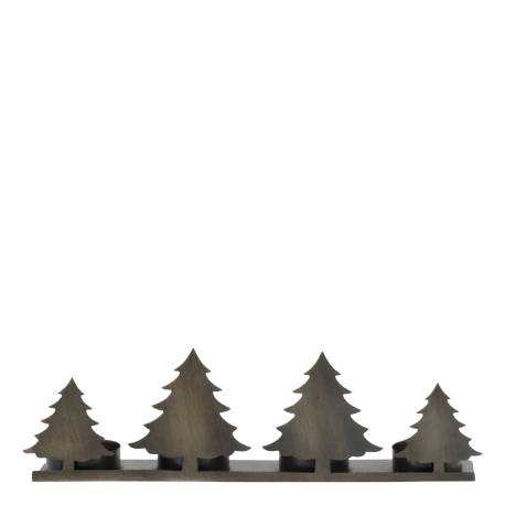 Candlestick w. 4 Christmas trees