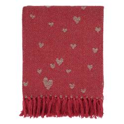 Aix Throw of surplus yarn w. hearts
