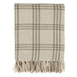 Aix Throw of surplus yarn w. check pattern