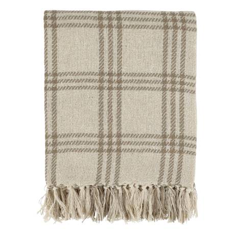 Aix Throw of surplus yarn w. check pattern