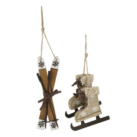 Vintage Skates & Skis set of 2