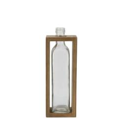 Bottle w. wooden holder
