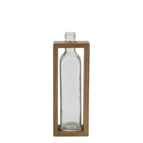Bottle w. wooden holder