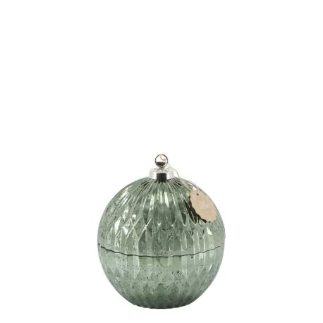 Candle Christmas bauble w. pattern