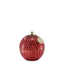 Candle Christmas bauble w. pattern