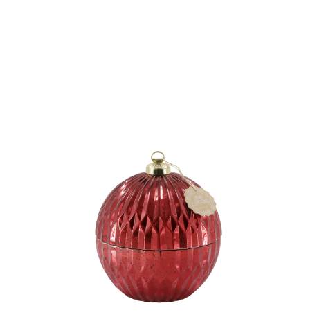 Candle Christmas bauble w. pattern