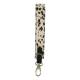Keychain in leather w. cow print