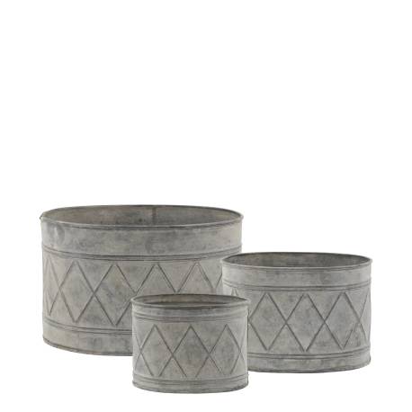 Planter w. pattern set of 3