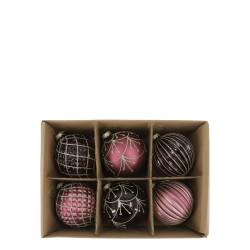 Christmas Bauble in box set of 6