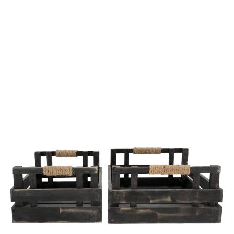 Box w. handles set of 2