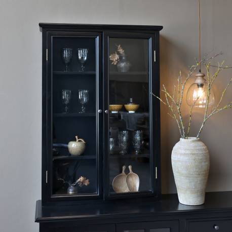 Czarna Witryna Ścienna Chic Antique Marsylia