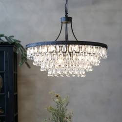 Żyrandol z Kryształkami Szklanymi Chic Antique A