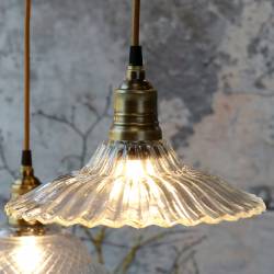 Szklana Lampa Wisząca Chic Antique C