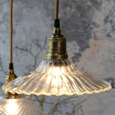 Szklana Lampa Wisząca Chic Antique C