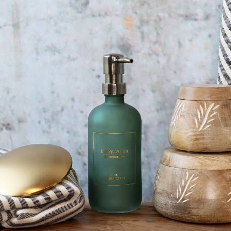 Butelka Na Żel Pod Prysznic z Dozozwnikiem Chic Antique Zielona 500 ml