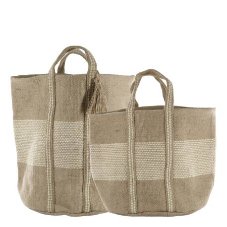 Basket w. linen set of 2