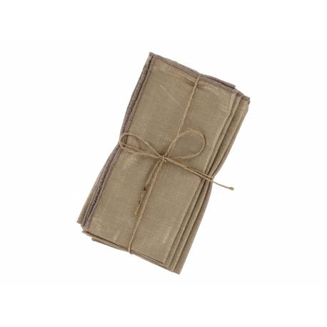 Cloth Napkin w. gold print set of 4