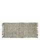 Leather Rug w. jute pattern & fringes