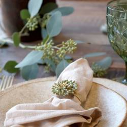 Garden Set braided w. table, sofa & 2 chairs w. cushions