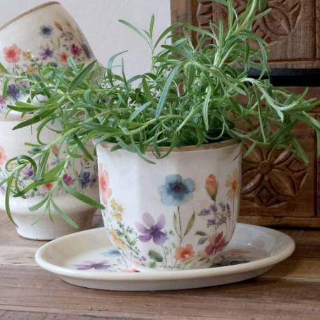Doniczka Fleurville z dzikimi kwiatami