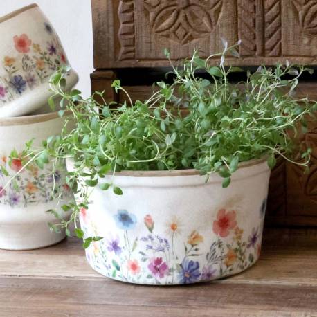 Taca Fleurville z dzikimi kwiatami