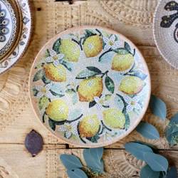 Taca Chartres w mozaice z cytrynami