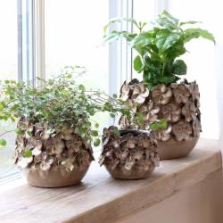 Doniczka Madeleine z dekoracją kwiatową