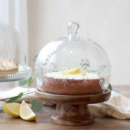 Kopuła szklana na stopie z szlifowaniem