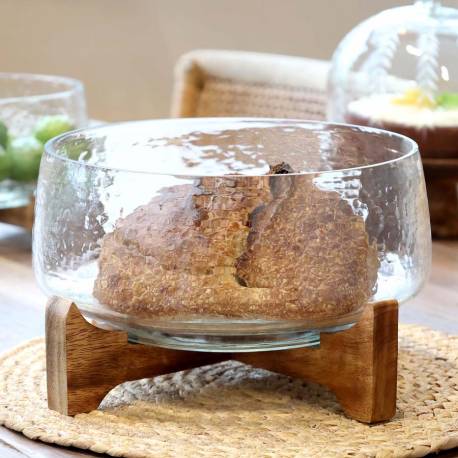 Taca z drewnianą podstawą