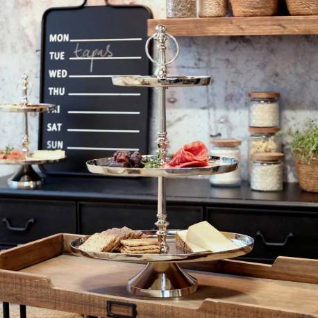 Etagere z 3 owalnymi tacami