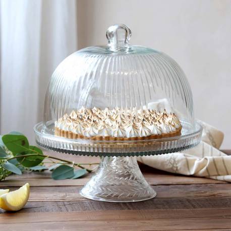 Kopuła szklana na stopie z szlifowaniem