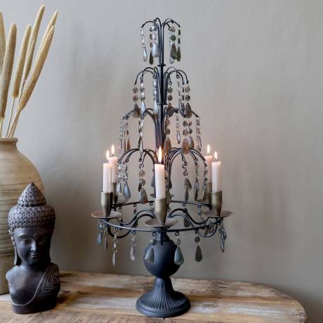 Duży Świecznik Vintage Chic Antique 70 cm