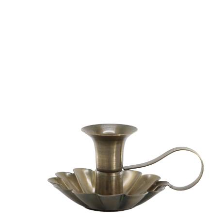 Chamberstick w. flower edge