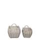 French Basket w. handles set of 2