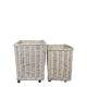French Basket w. wheels set of 2