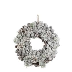 Fleur Wreath w. cones & snow