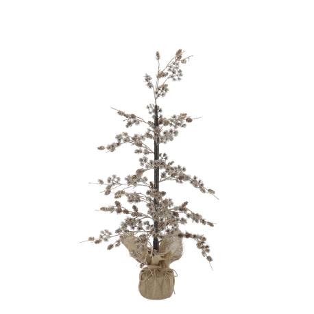 Tree w. pine cones & glitter