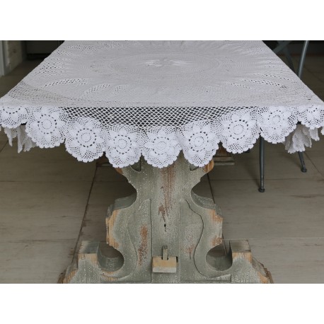 Tablecloth crochet (S16) white D160 cm