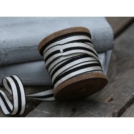 Ribbon striped on wooden spool